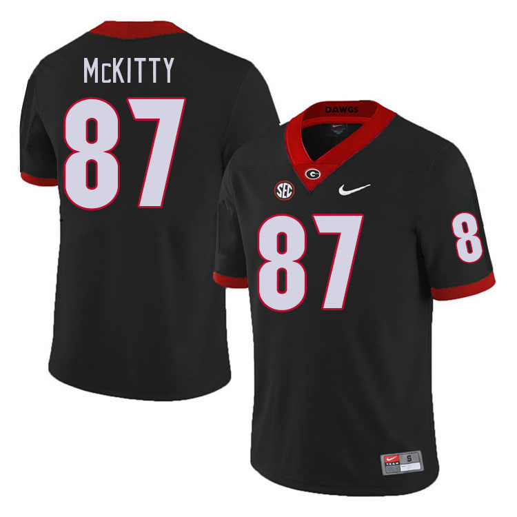 #87 Tre McKitty Georgia Bulldogs Jerseys Football Stitched-Retro Black
